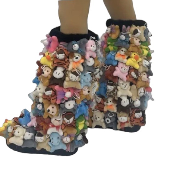 Teddy Bear Plush Winter Boots - Picture 7 of 7